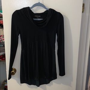 Cowl neck long sleeve maternity top